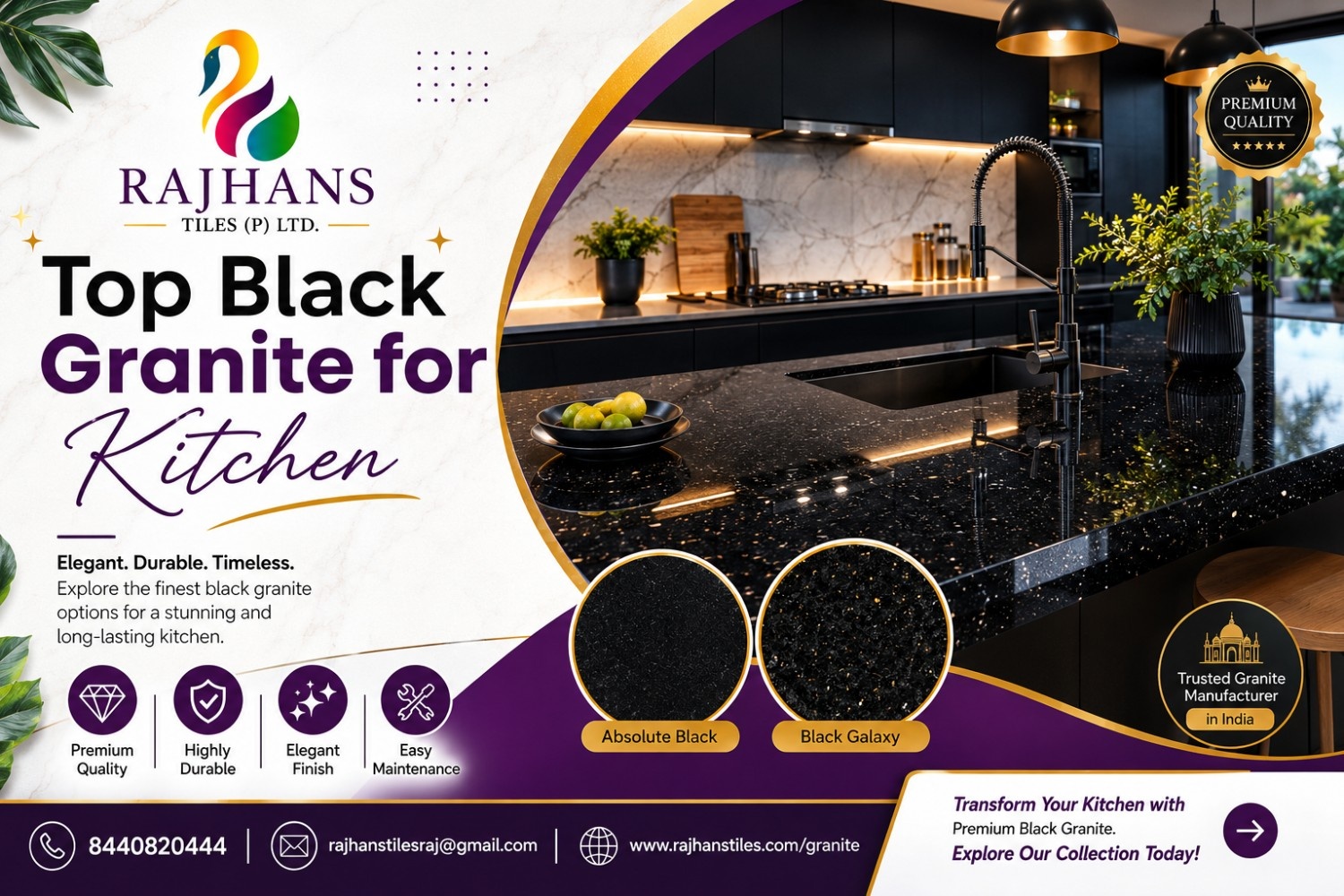 Black Granite for Kitchen