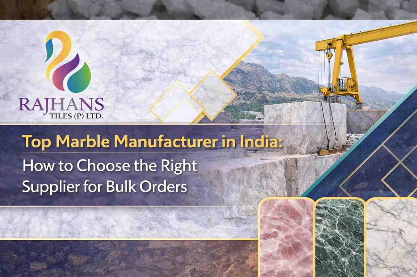 Top marble manufacturer in India for bulk orders and large projects