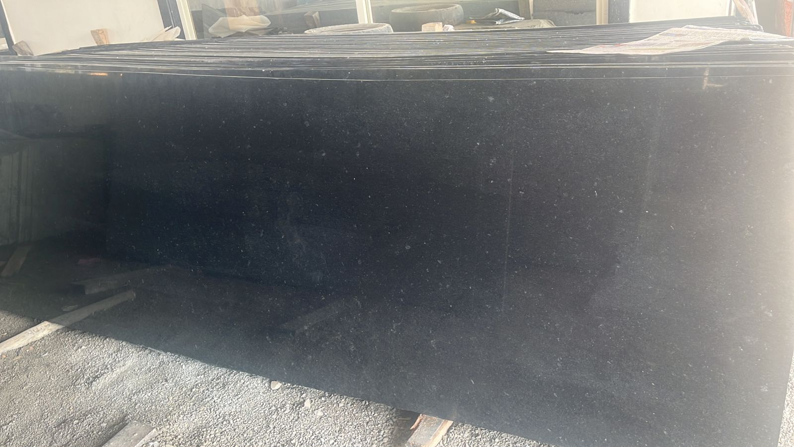 black granite with sparkles